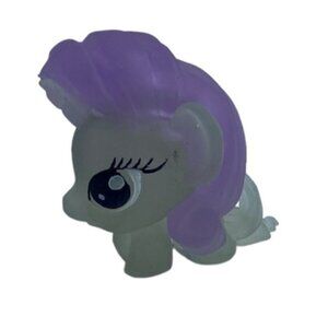 Vtg MLP My Little Pony Rarity Fashems Squishy Toy 1.5" Unicorn Fash Ems